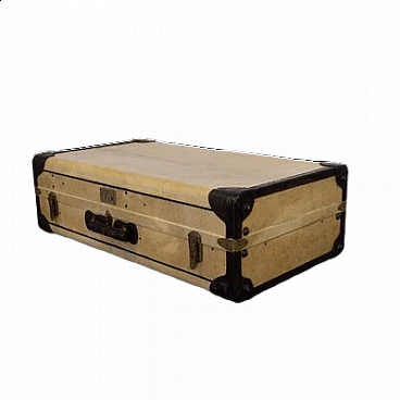 Leather and parchment suitcase, 1960s