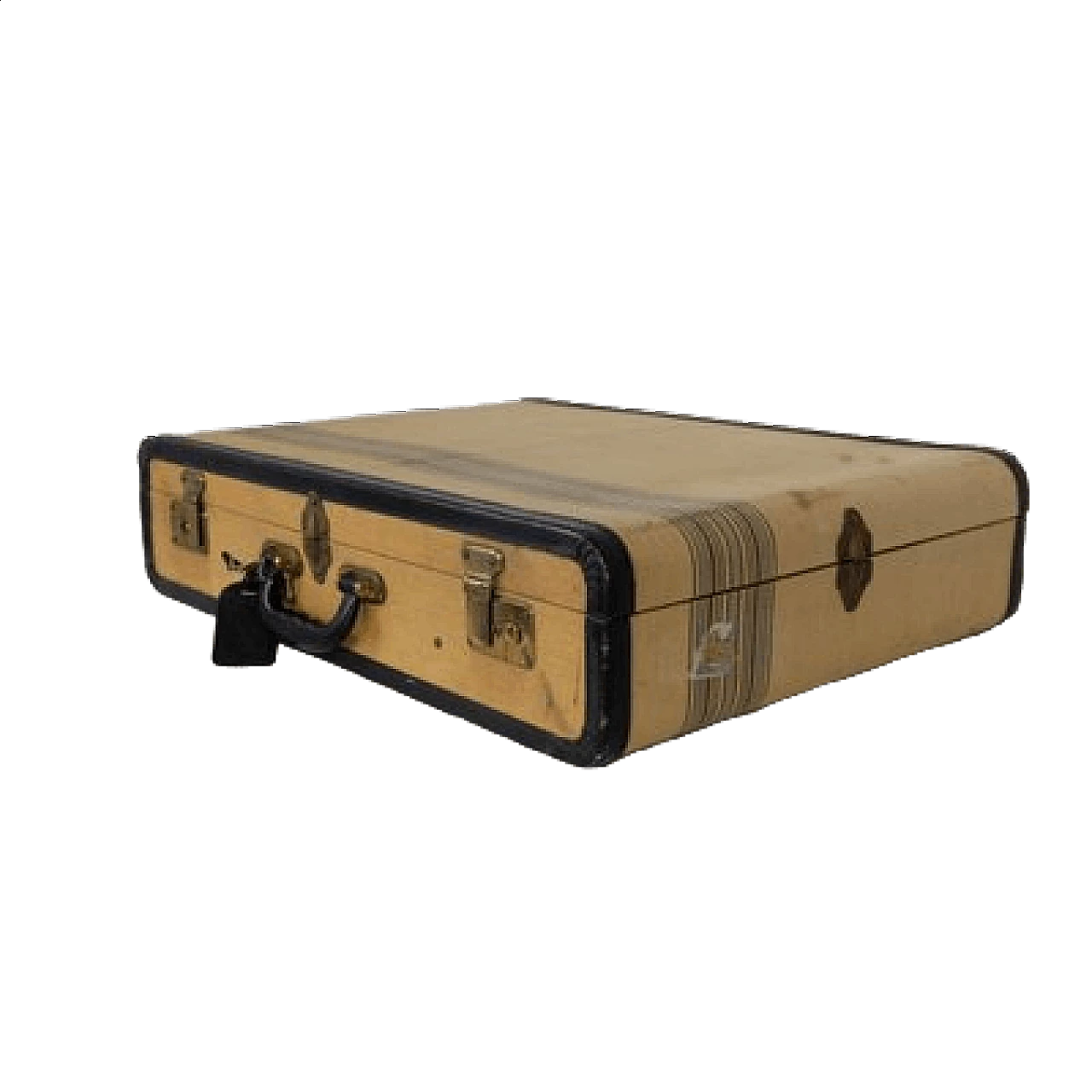 Leather and parchment case with blue lining, 1960s 15