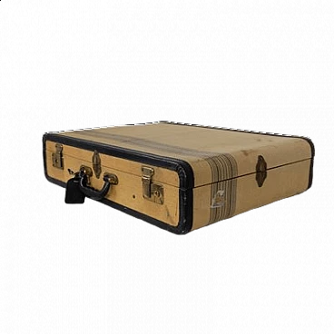 Leather and parchment case with blue lining, 1960s