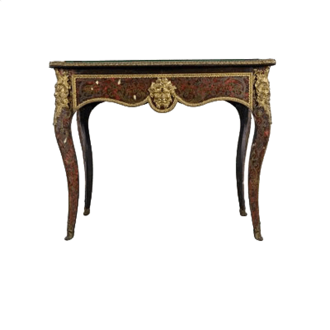Scrivania Napoleone III in legno, bronzo e vetro, '800 9
