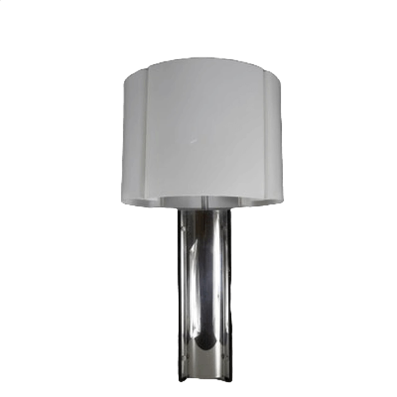 Metal and plywood table lamp by Gaetano Sciolari, 1960s 9