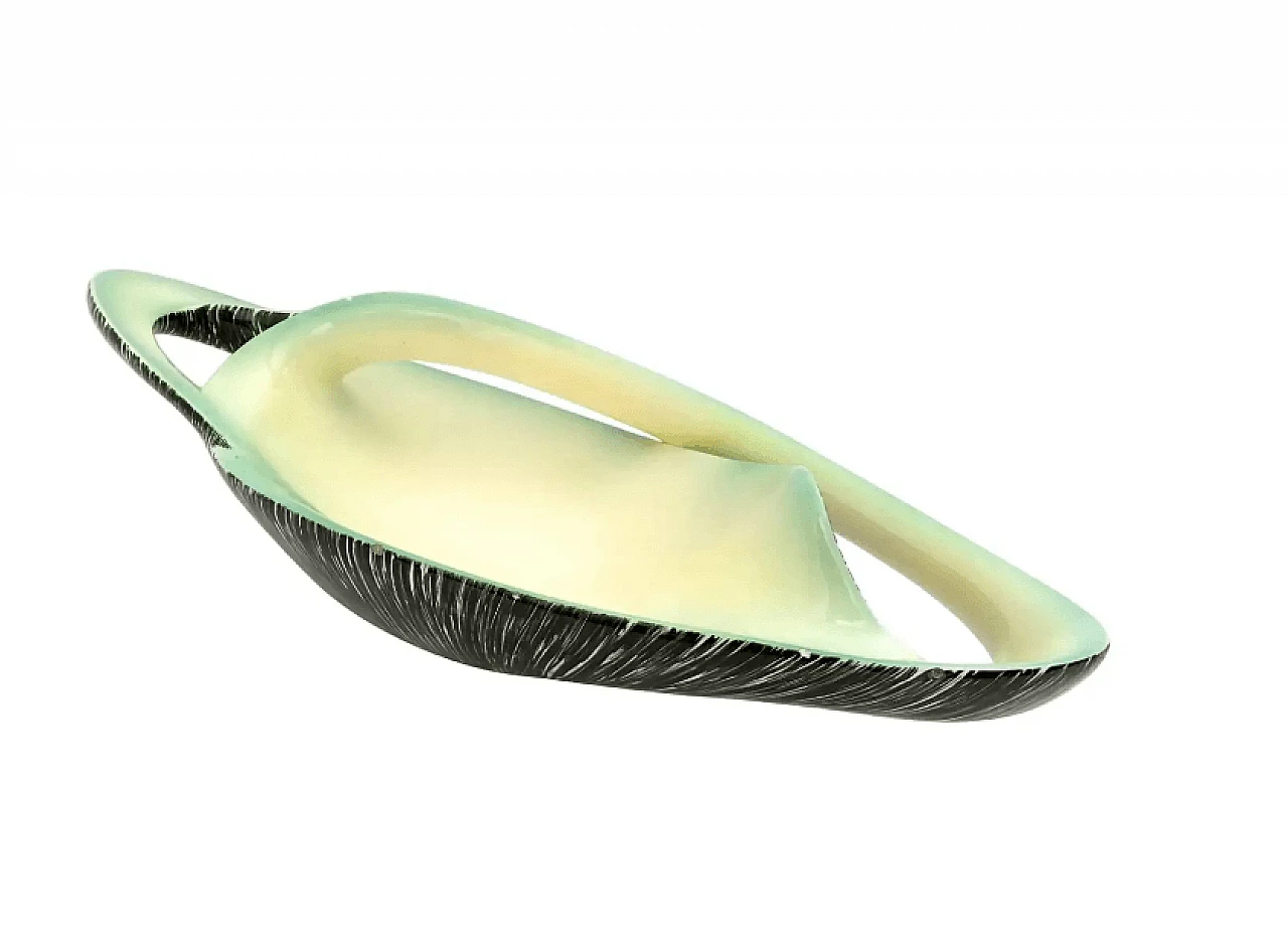 Black, yellow and green ceramic centrepiece by Vibi, 1950s 3