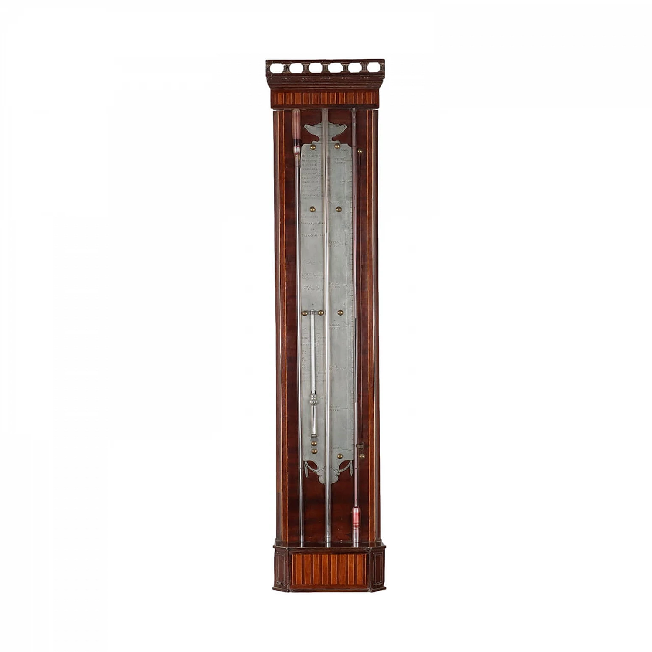 Barometer with mahogany wall thermometer, 19th century 1