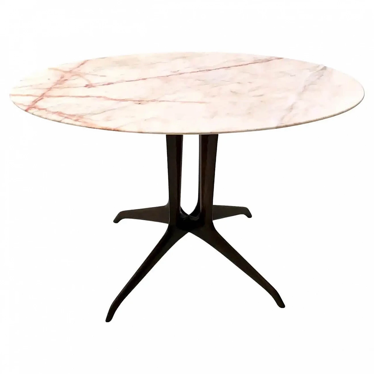 Small table with oval marble top by Guglielmo Ulrich, 1950s 6