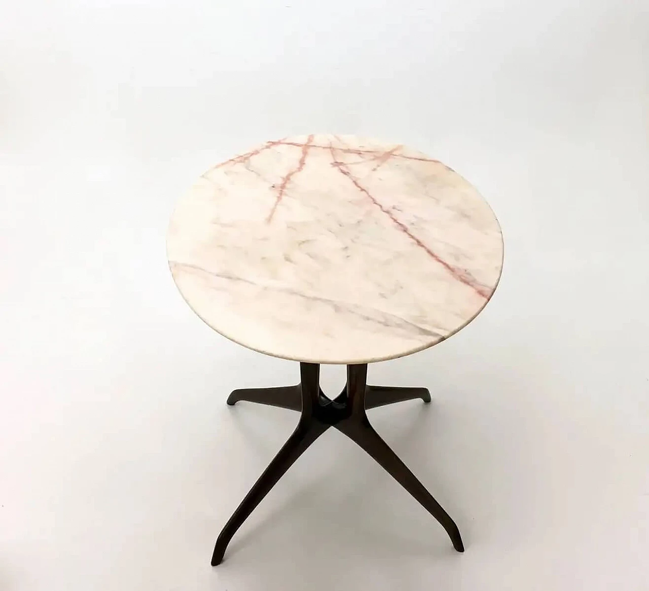 Tavolino con piano ovale in marmo di Guglielmo Ulrich, anni '50 8