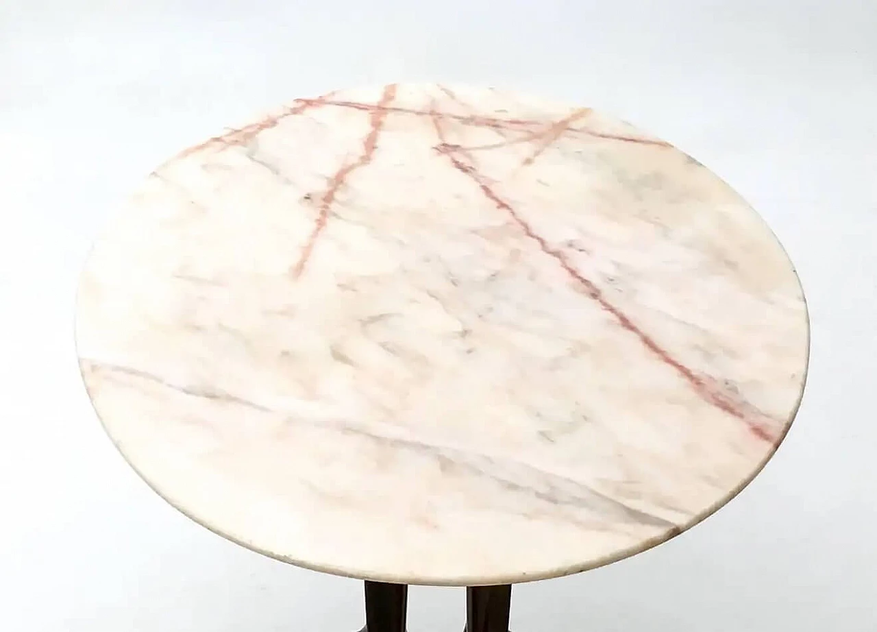 Small table with oval marble top by Guglielmo Ulrich, 1950s 9