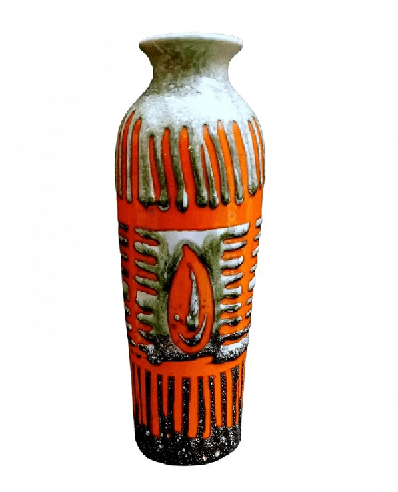 Vaso brutalista ungherese in ceramica Fat Lava, anni '60 1