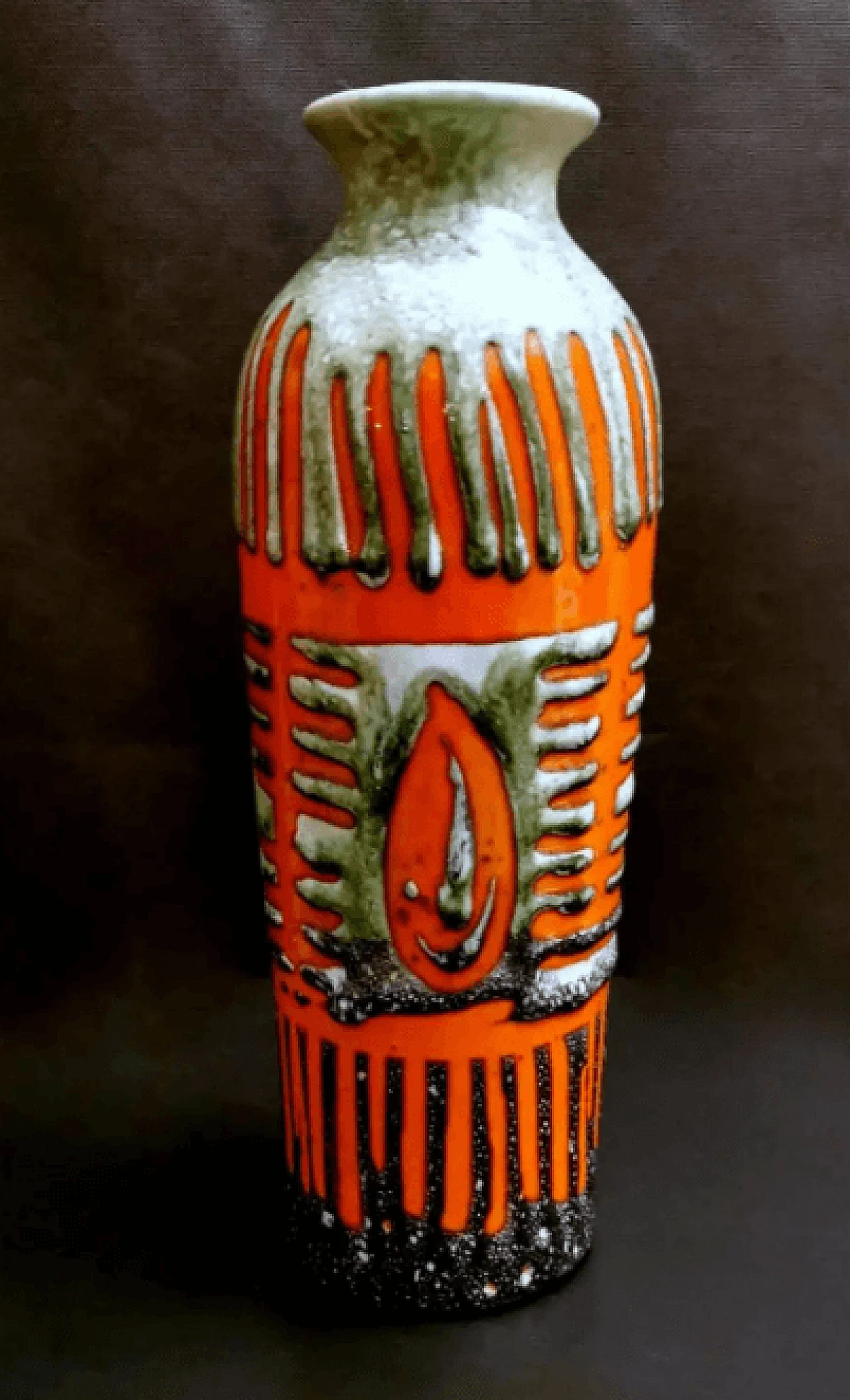 Vaso brutalista ungherese in ceramica Fat Lava, anni '60 2