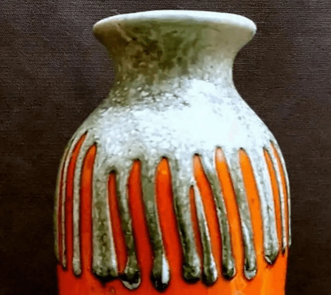 Vaso brutalista ungherese in ceramica Fat Lava, anni '60 8