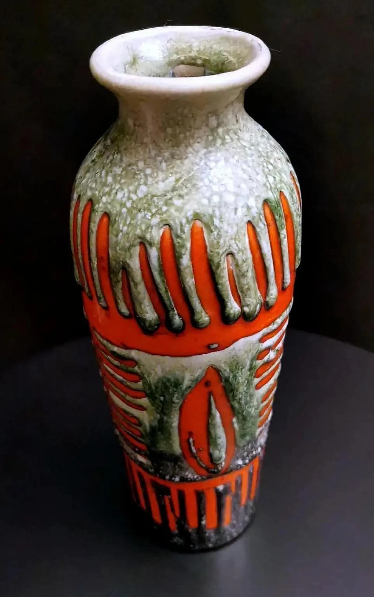Vaso brutalista ungherese in ceramica Fat Lava, anni '60 18