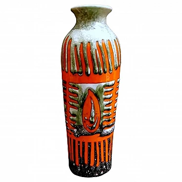Hungarian glazed ceramic vase in Brutalist Fat Lava style, 1960s
