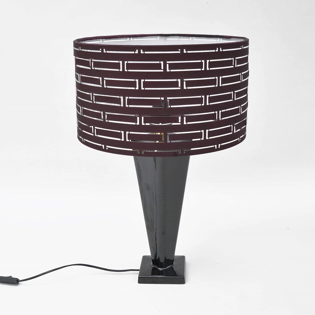 Table lamp with openwork shade, 1970s 5