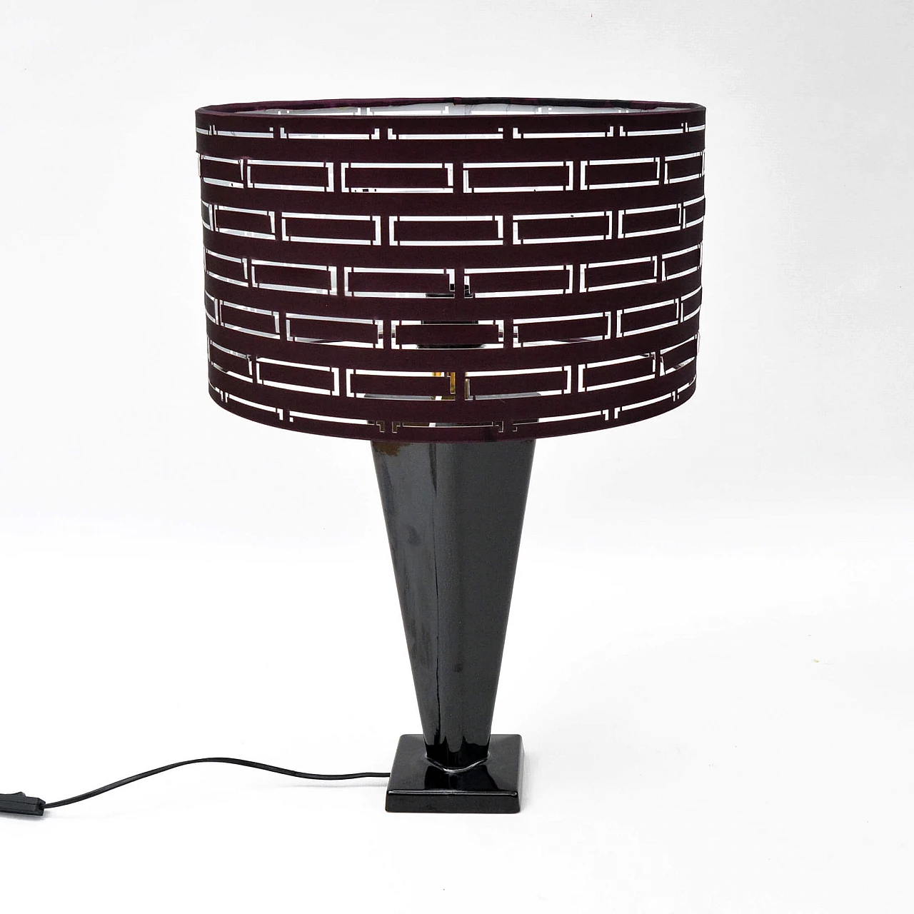 Table lamp with openwork shade, 1970s 7
