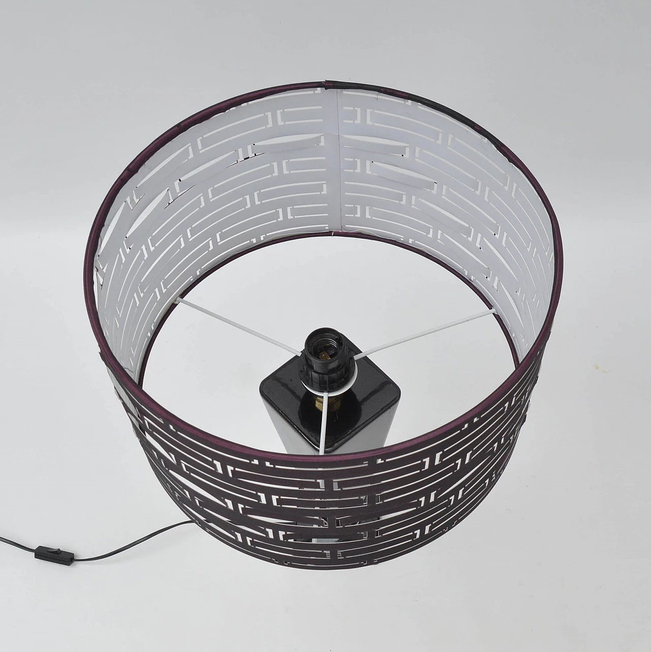 Table lamp with openwork shade, 1970s 9