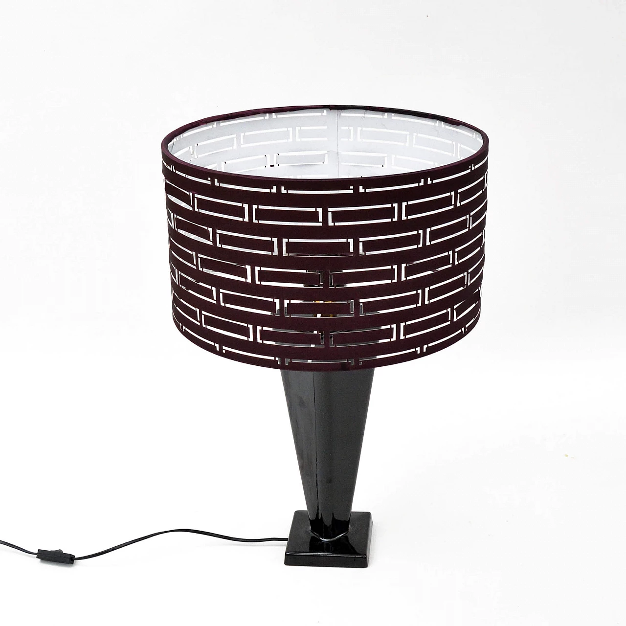 Table lamp with openwork shade, 1970s 13