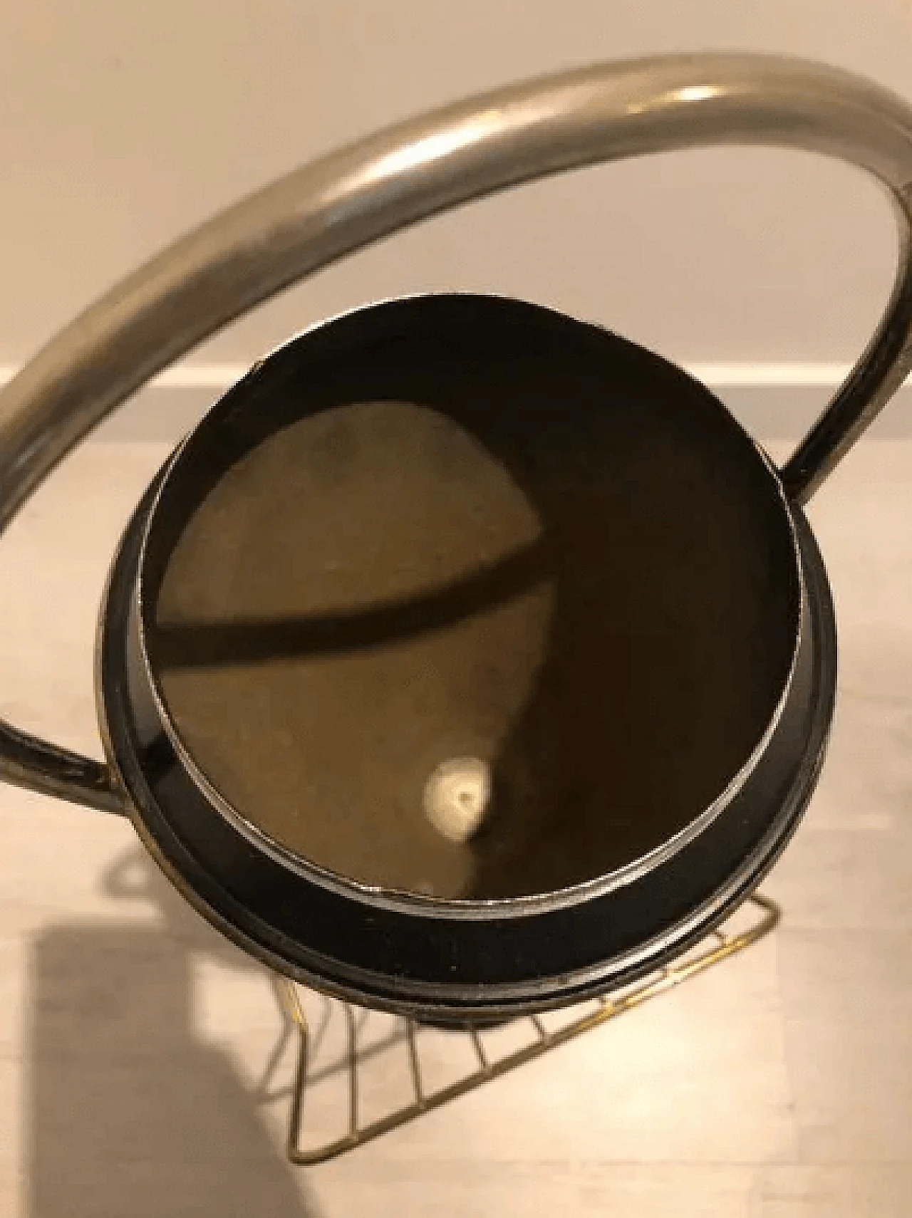 Brass ashtray with magazine rack, 1950s 8