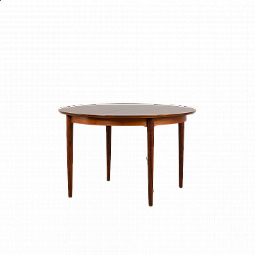 Extendable round dining table in rosewood by Arne Vodder for P. Olsen Sibast Mobler, 1960s