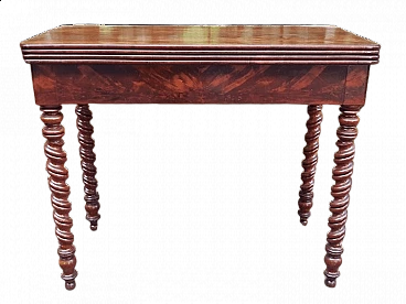 Mahogany-panelled game table, 19th century