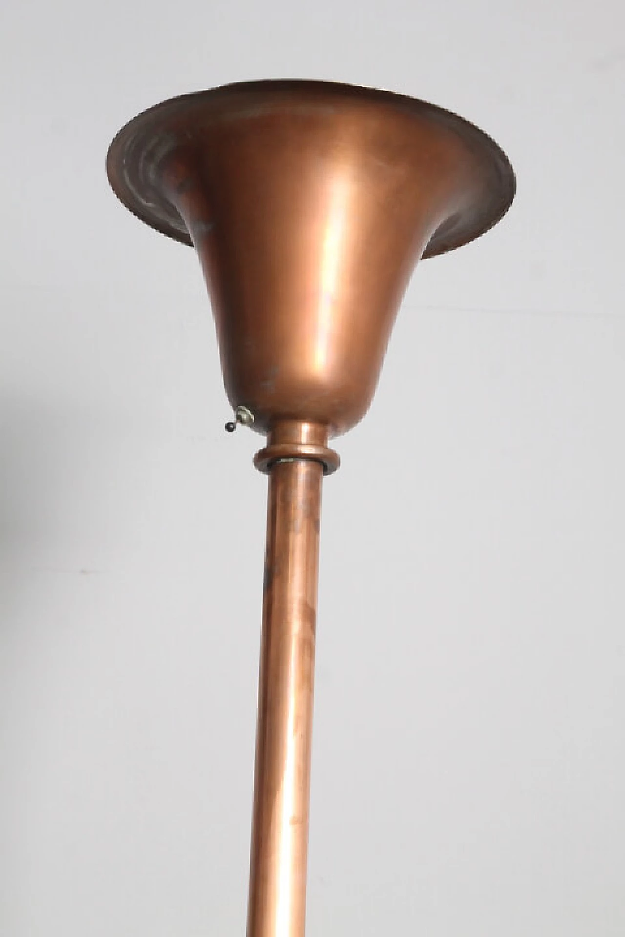 Lampada da terra in stile Art Decò in rame, anni '30 2