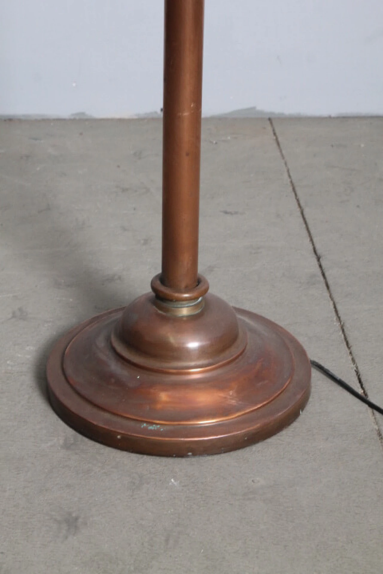 Lampada da terra in stile Art Decò in rame, anni '30 3