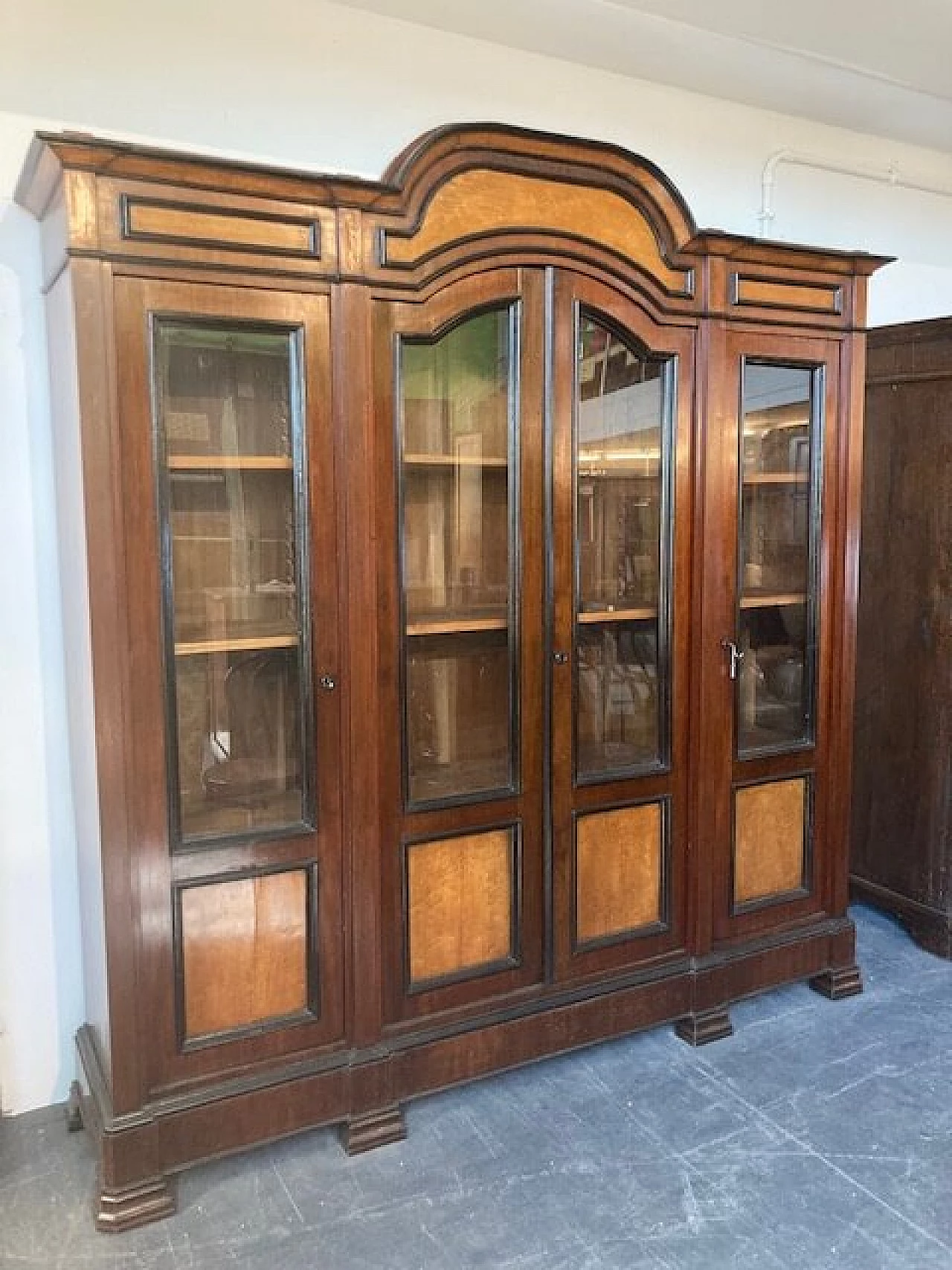 Rosewood and birch bookcase, 19th century 2
