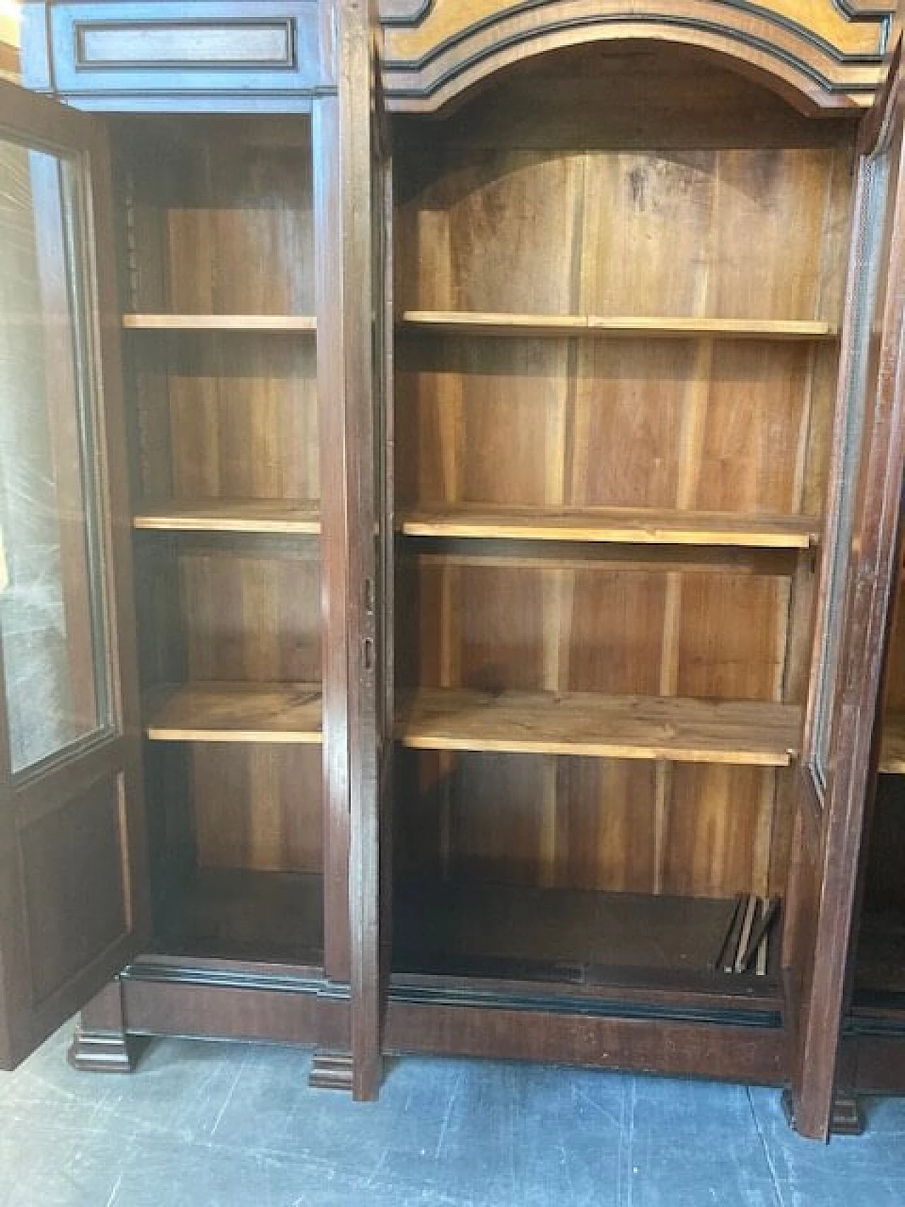 Rosewood and birch bookcase, 19th century 12