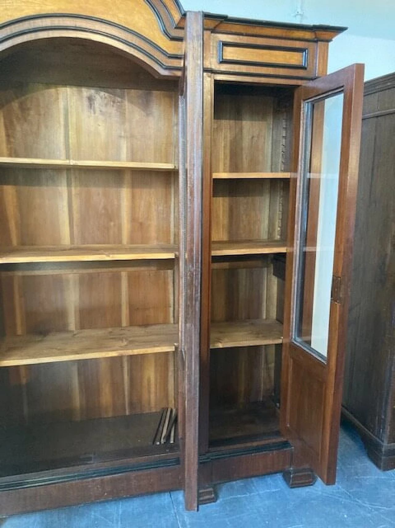 Rosewood and birch bookcase, 19th century 13