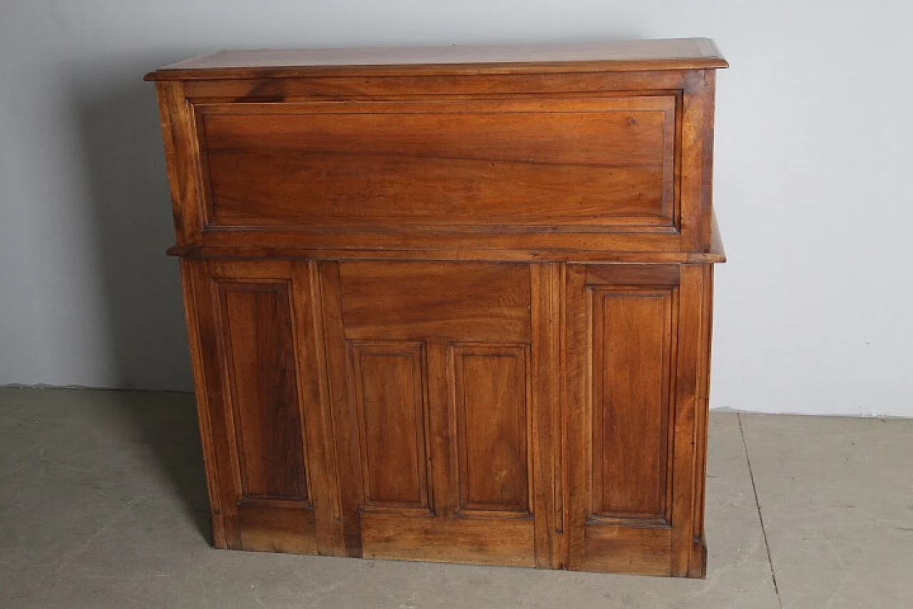 Scrivania in stile Art Decò in noce massello, anni '40 2