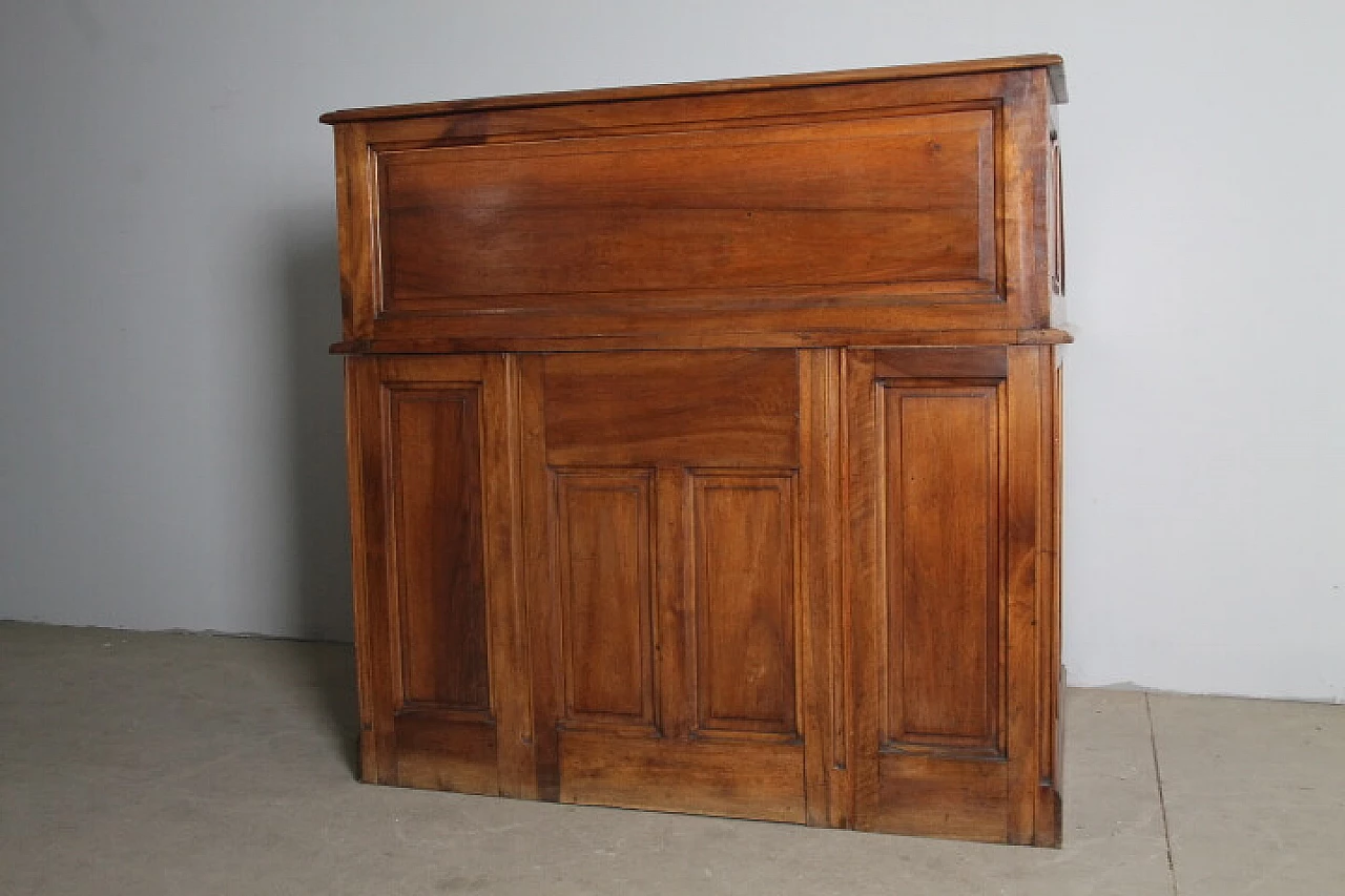 Scrivania in stile Art Decò in noce massello, anni '40 3