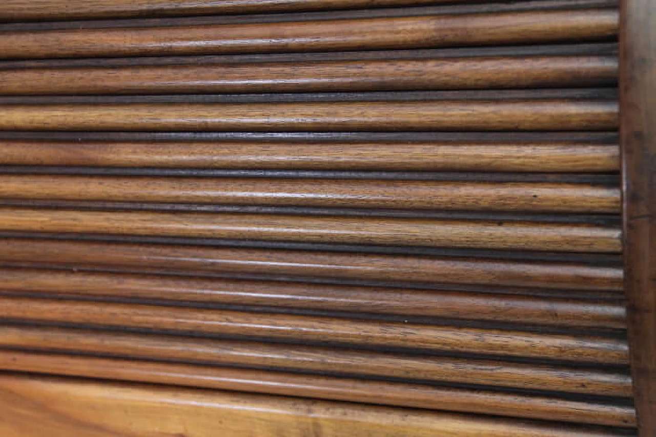 Scrivania in stile Art Decò in noce massello, anni '40 10