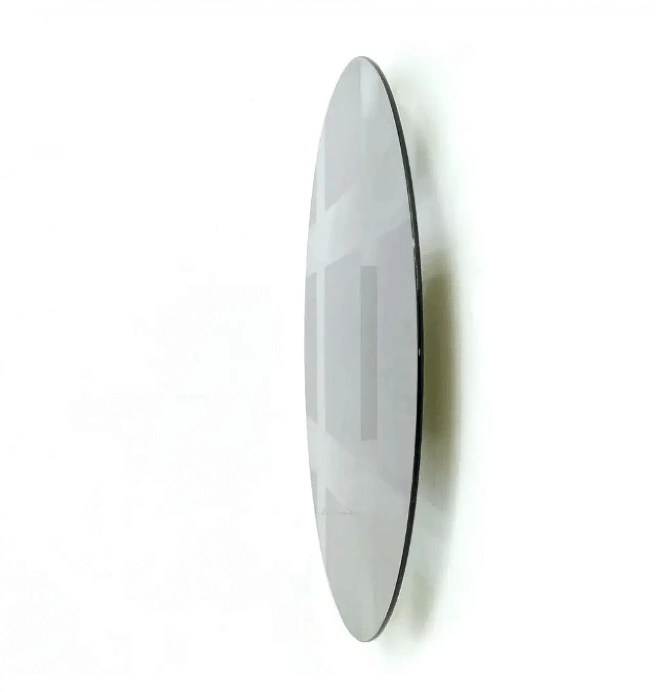 Specchio da parete rotondo grigio-verde Andromeda di Nanda Vigo, anni '70 3