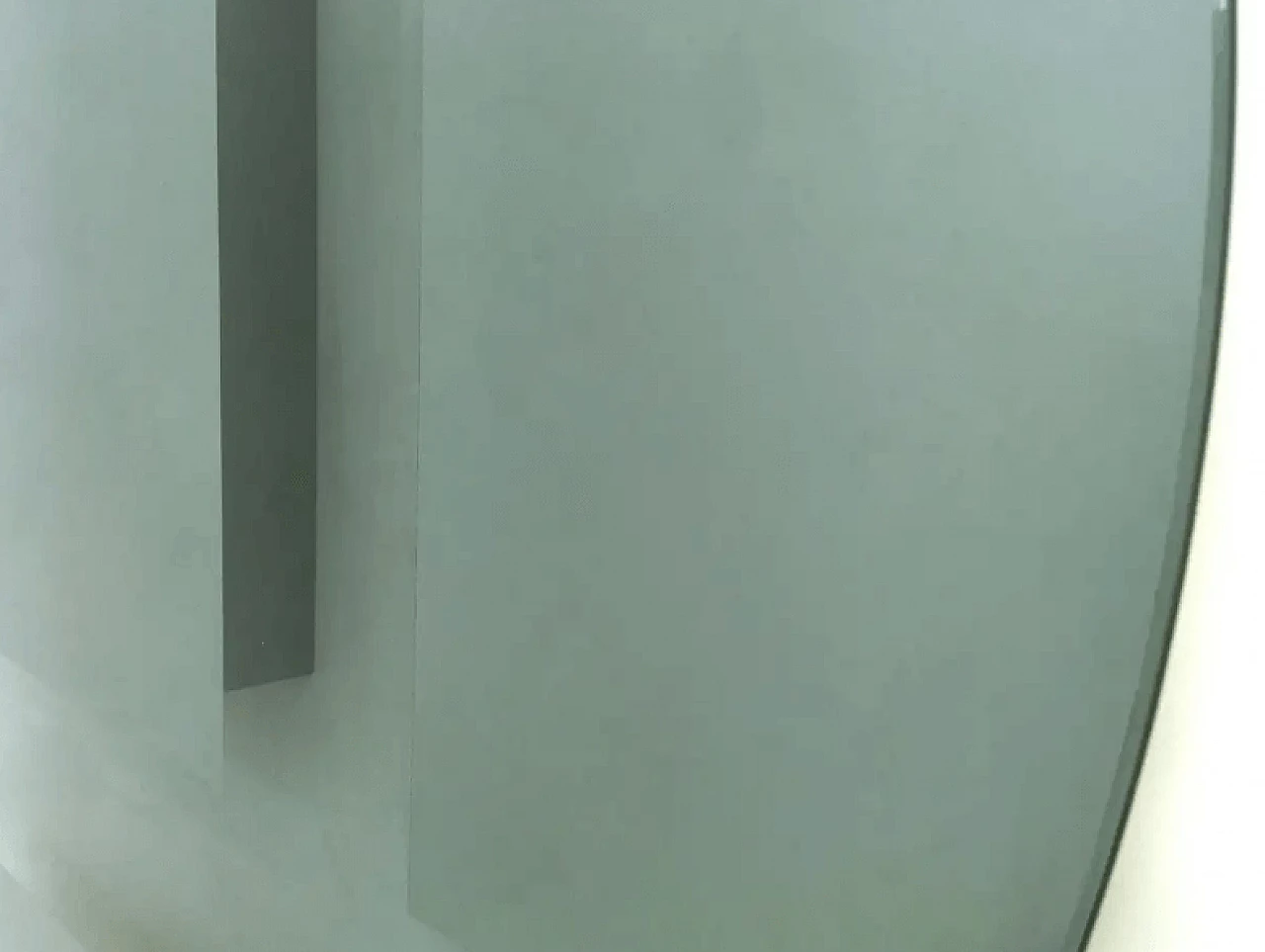 Specchio da parete rotondo grigio-verde Andromeda di Nanda Vigo, anni '70 4