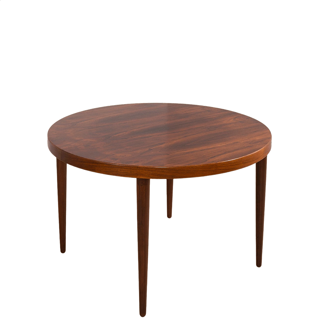 Extendable round dining table in rosewood by Kai Kristiansen, 1960s 16