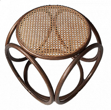 Thonet bent beech stool, 1960s