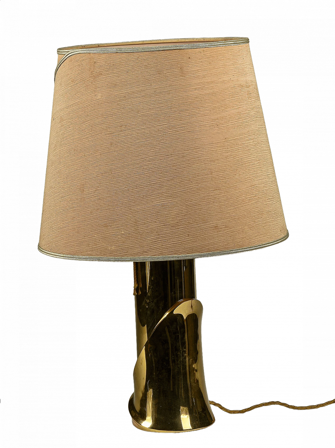 Lampada da tavolo in metallo e ottone attribuita a Luciano Frigerio, anni '70 7