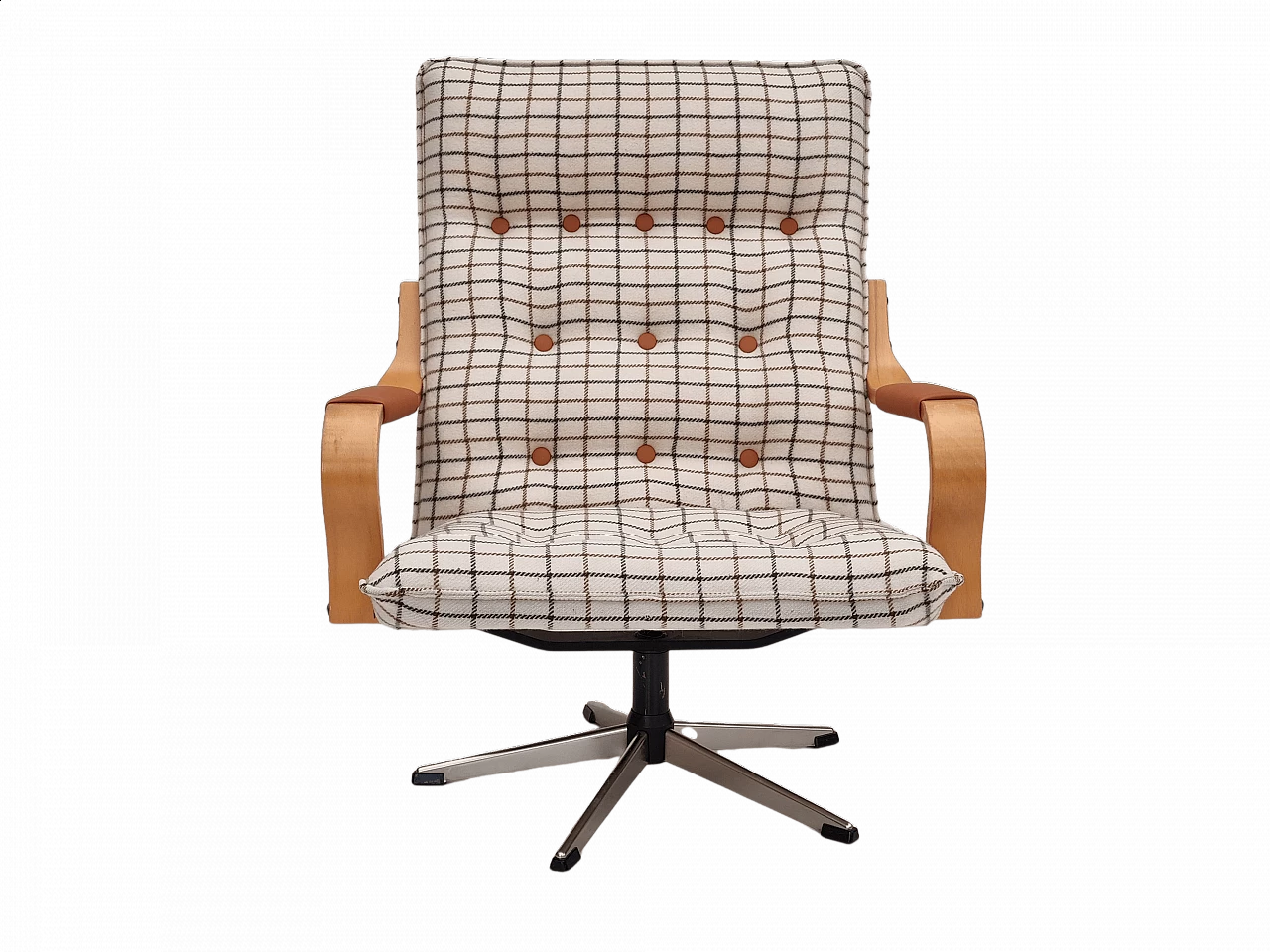 Danish wool swivel armchair for furniture, 1970s 19