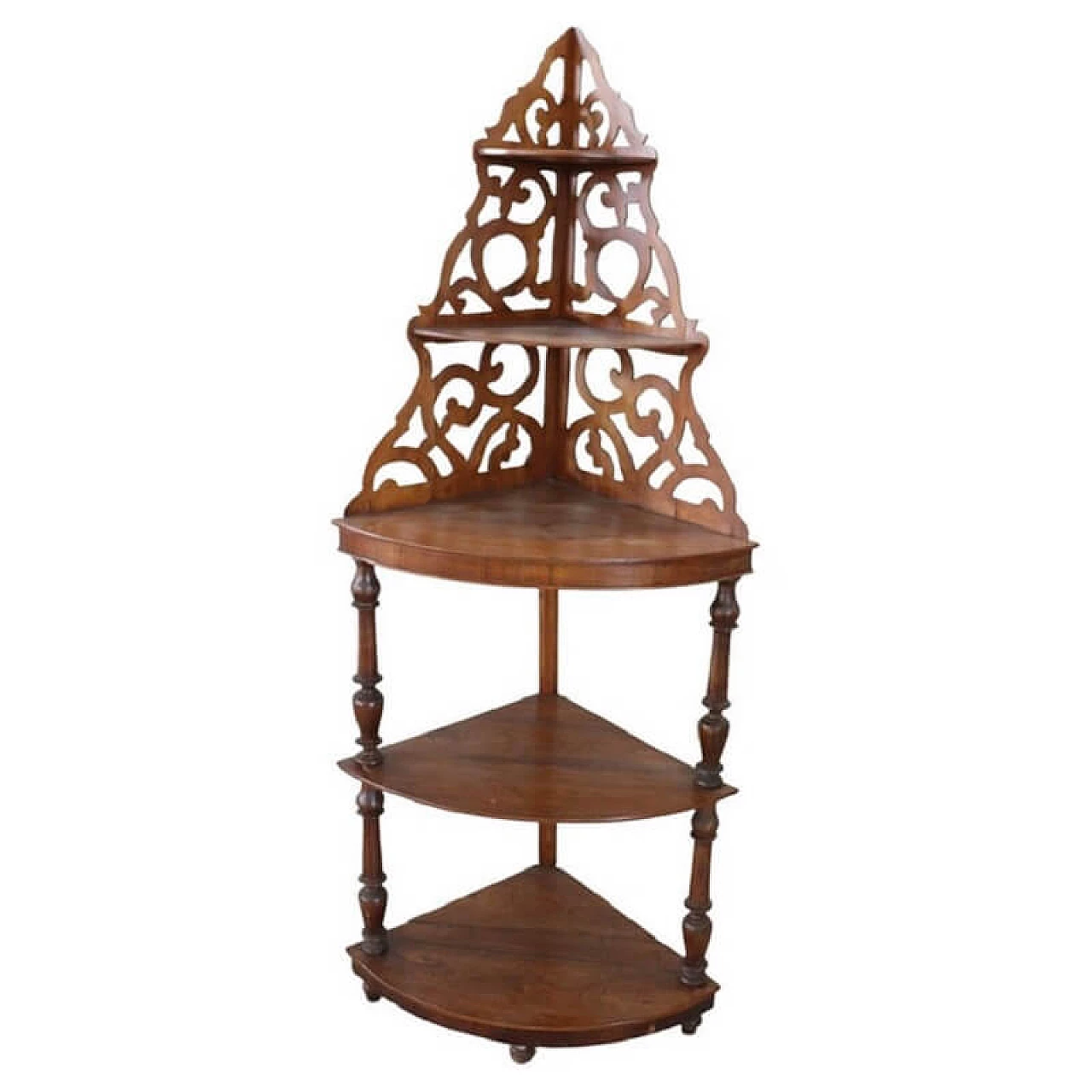 Angoliera in noce massello, '800 1