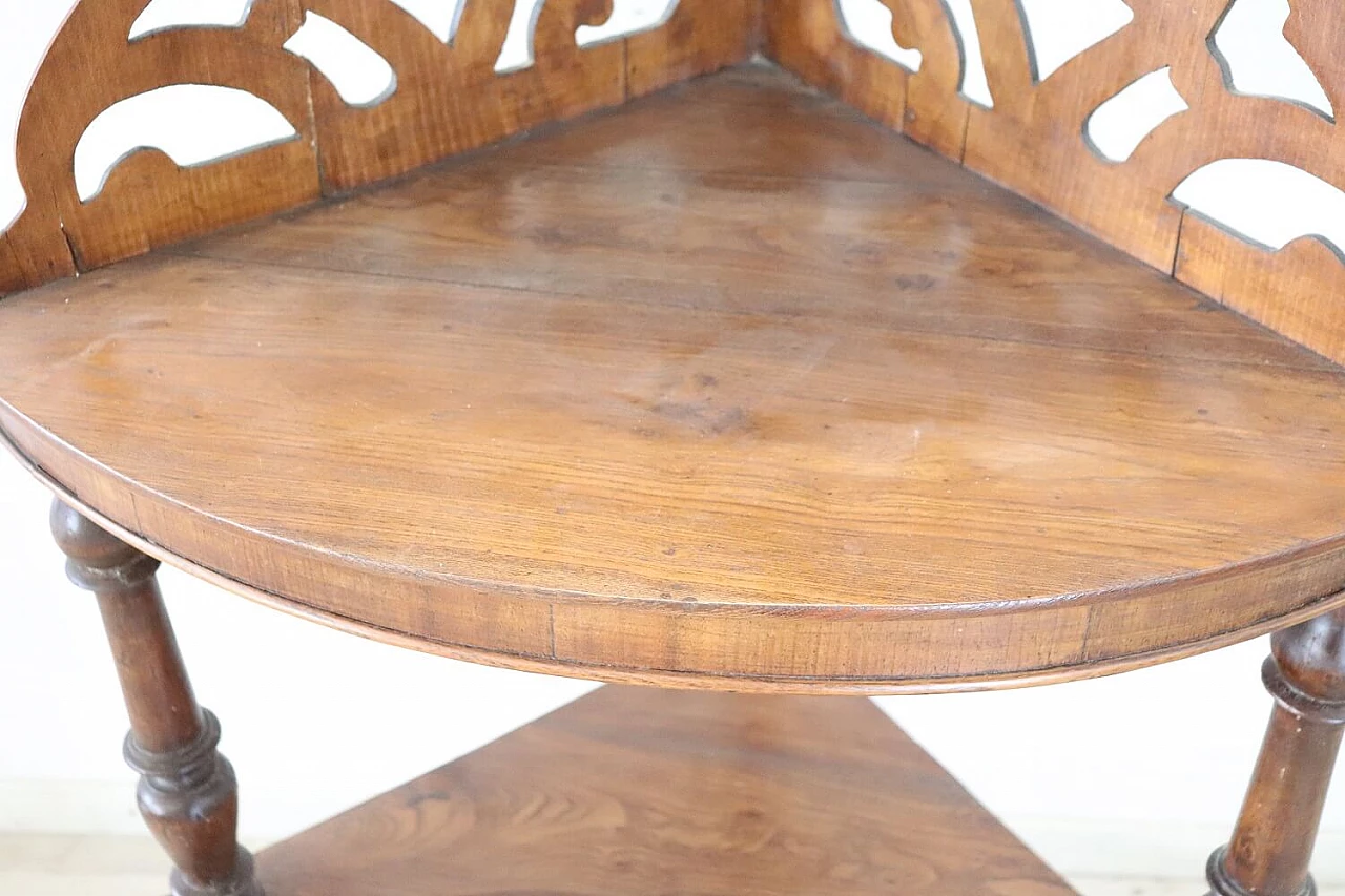 Angoliera in noce massello, '800 4