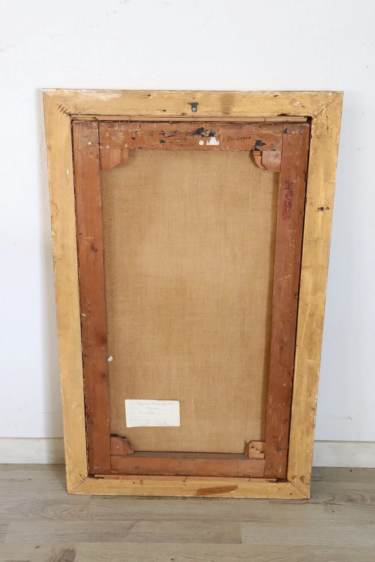 Oil on canvas depicting little girl with accordion by Angelo Vernazza, 20th century 9