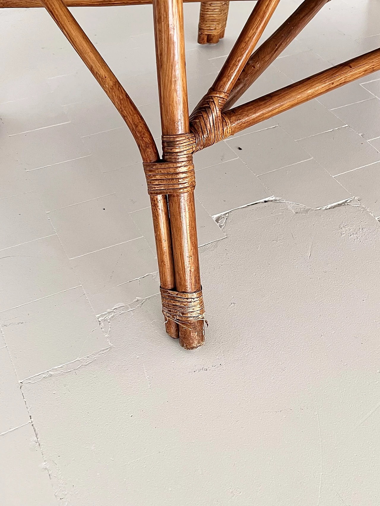 2-seater bamboo and rattan sofa, 1970s 9