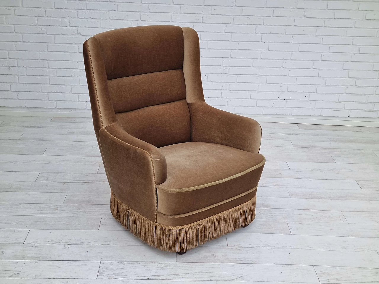 Danish high-backed armchair, 1960s 11