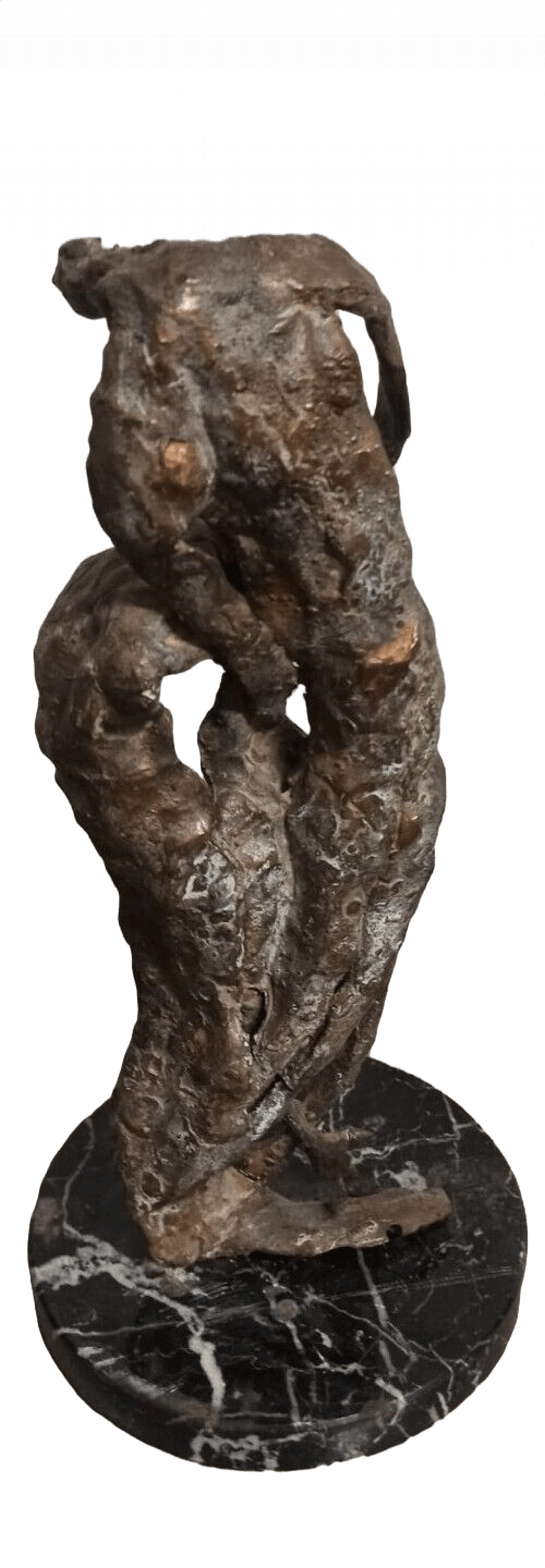 Scultura in bronzo di coppia di ballerini, anni '50 9