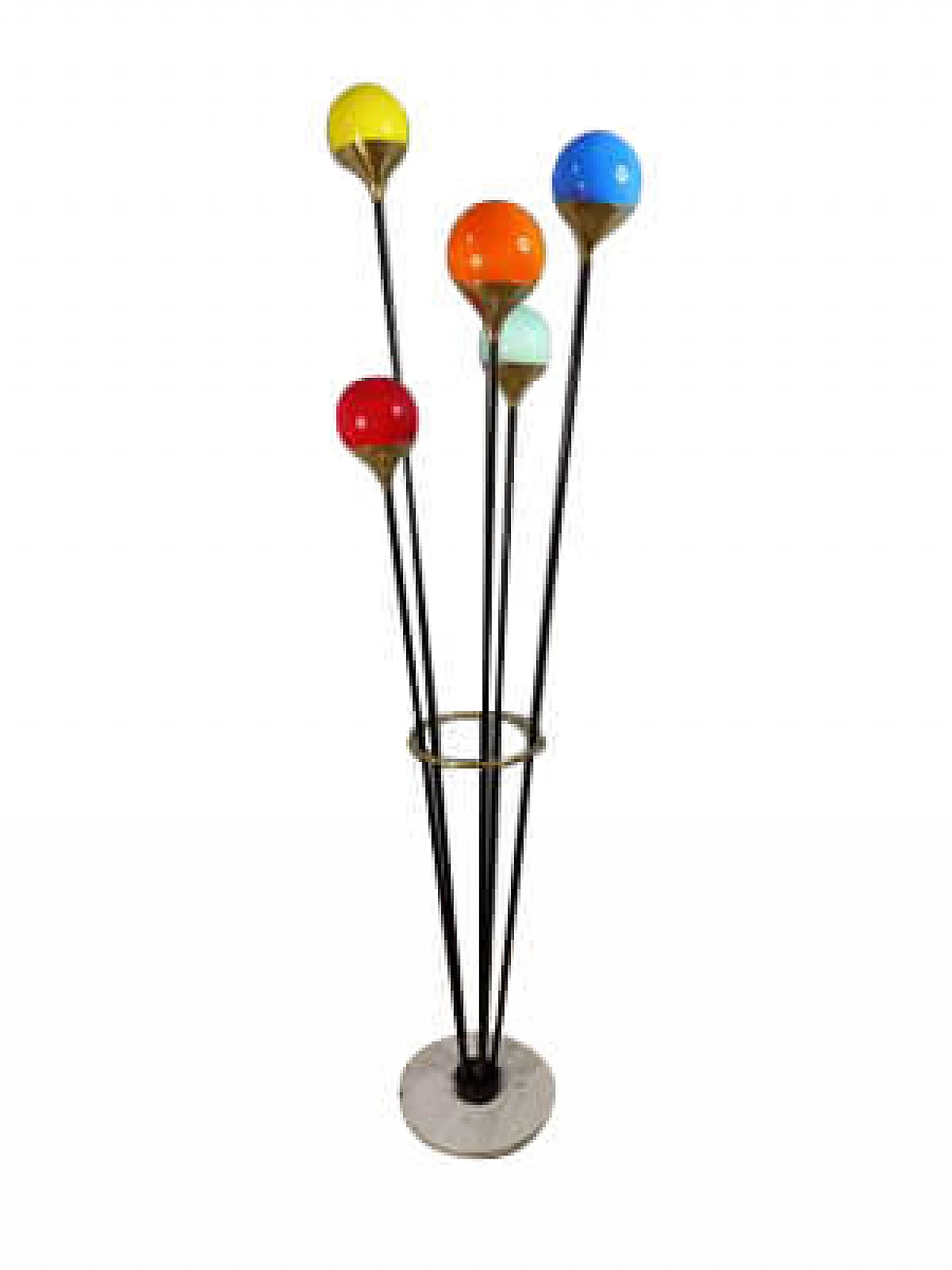 Alberello iron, brass and marble floor lamp by Stilnovo 12