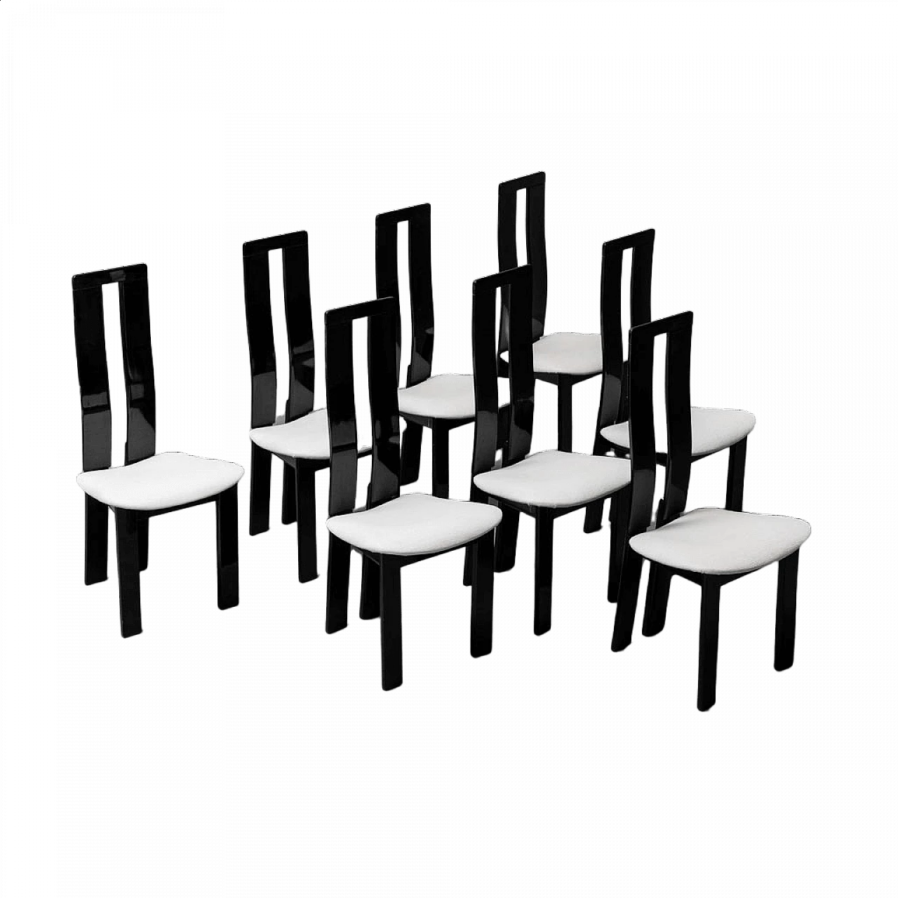 8 Chairs by Pietro Costantini for Ello, 1970s 11