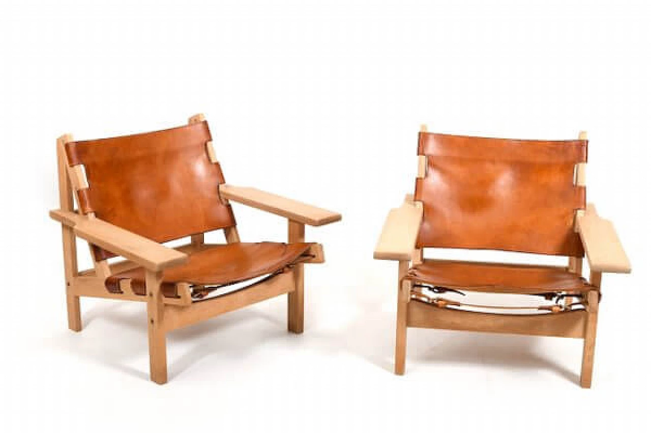 Pair of hunting chairs 168 by Kurt Østervig for Kp Møbler, 1960s 1