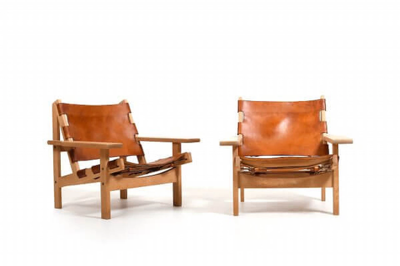 Pair of hunting chairs 168 by Kurt Østervig for Kp Møbler, 1960s 2