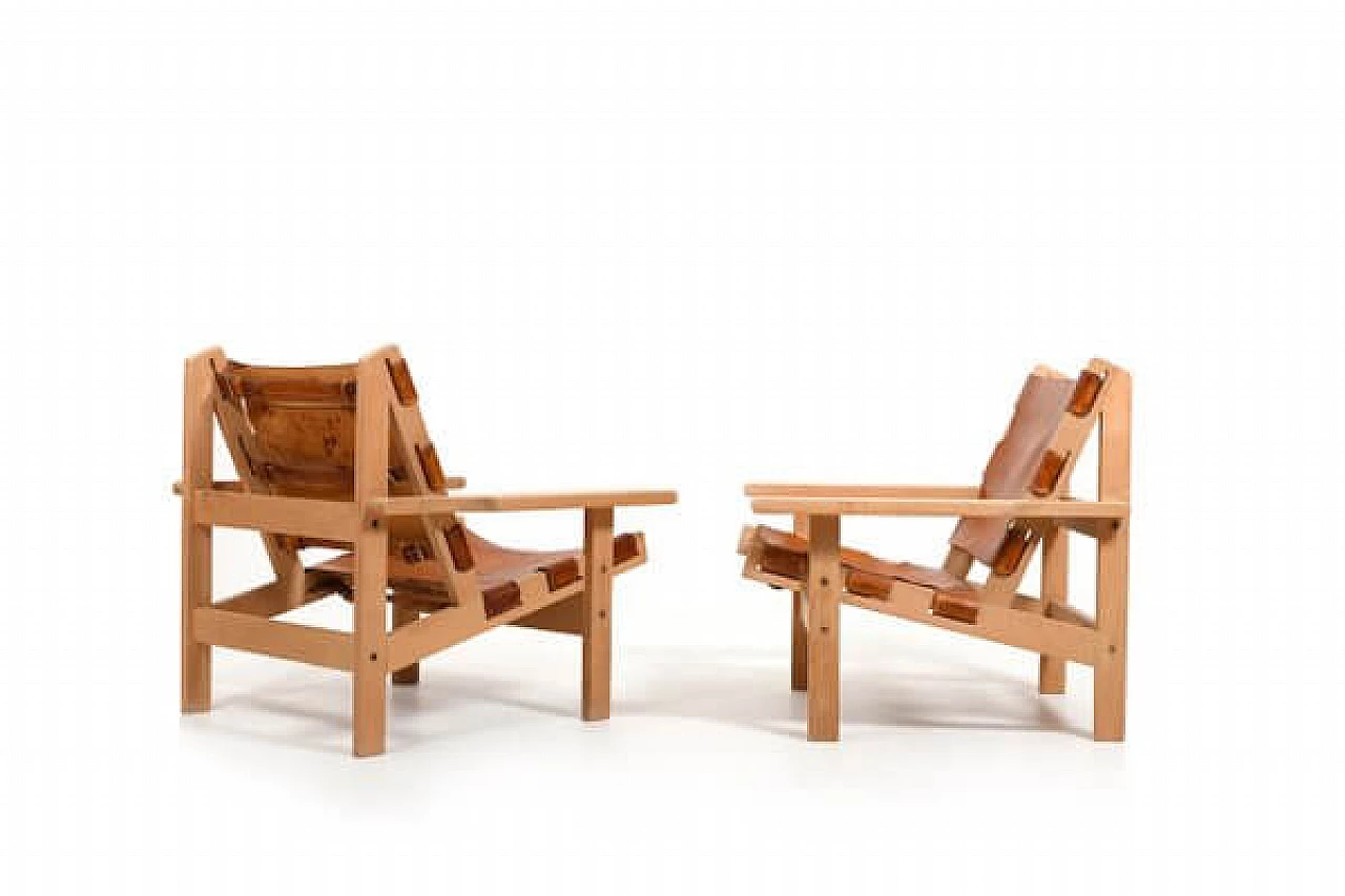 Pair of hunting chairs 168 by Kurt Østervig for Kp Møbler, 1960s 9