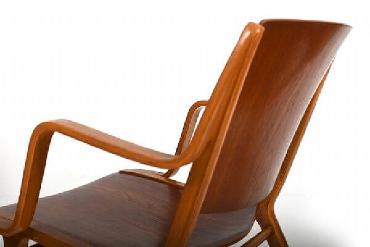 Pair of AX teak chairs by Orla Mølgaard & Peter Hvidt for Fritz Hansen, 1950s 8