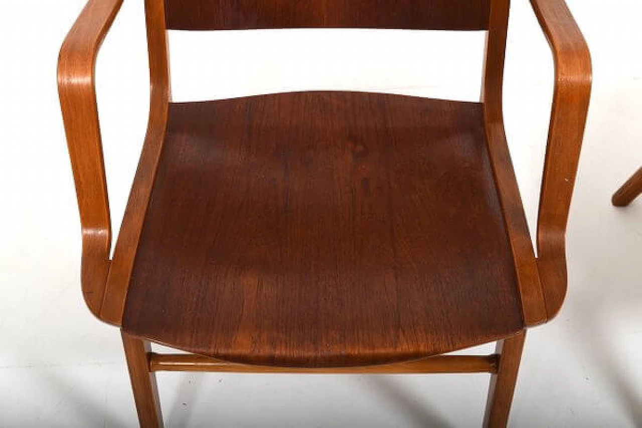 Pair of AX teak chairs by Orla Mølgaard & Peter Hvidt for Fritz Hansen, 1950s 11