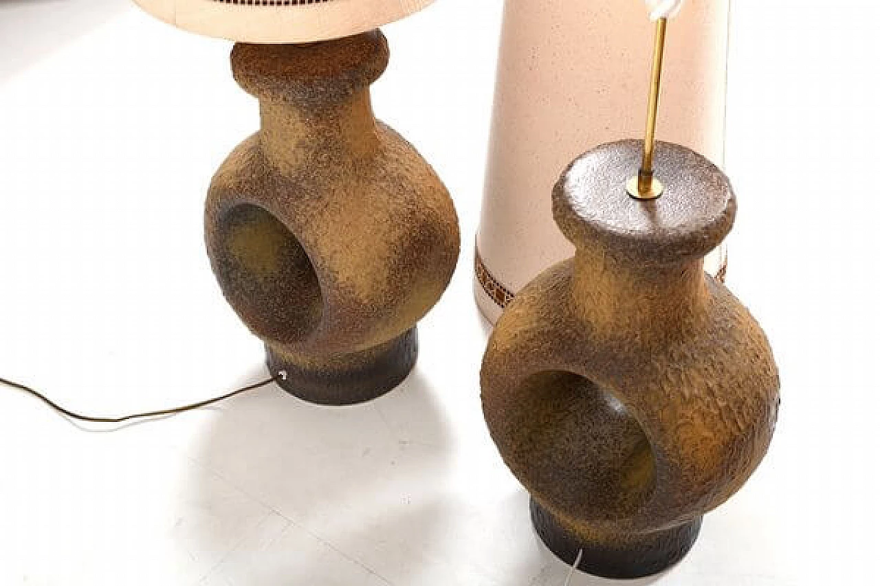Coppia di lampade danesi in ceramica, anni '60 4
